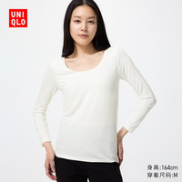 优衣库 U 领 8 分袖保暖 BraT 恤 白色 M 码