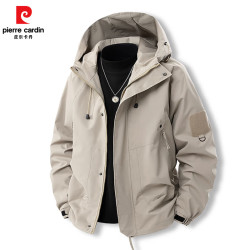 皮尔·卡丹 户外冲锋衣男防风防水保暖登山服外套衣服款