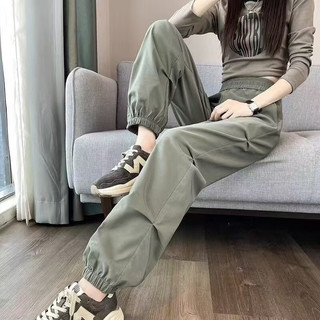 燠阳 运动工装裤 黑色 XL 女士休闲裤