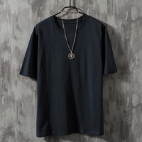 移动端：纸思若 230G重磅T恤背心纯棉无袖宽肩小领口男士衫坎肩运动白t恤宽松白色