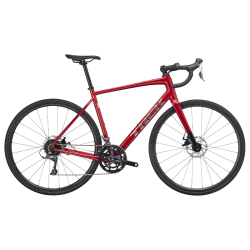 TREK 公路车 DOMANE AL 2 碳纤维前叉碟刹长途耐力弯把砾石公路自行车 激情红色 直邮到家