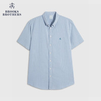Brooks Brothers 男士条纹休闲短袖衬衫