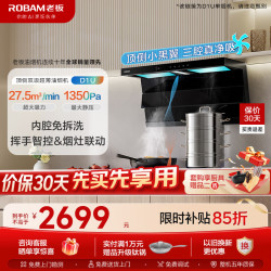 老板（Robam）顶侧双吸超薄抽吸油烟机27.5风量变频大吸力家用一级