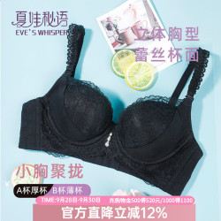 夏娃秘语 女士小胸聚拢性感蕾丝时尚文胸（下单2件）