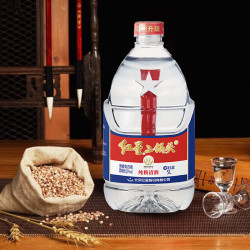 红星 二锅头白酒大桶装 清香型纯粮 高度泡酒口粮酒 52度 5L 1桶（京东仓发货）