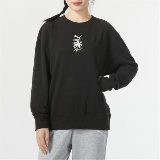 限尺码：彪马 女装上衣圆领卫衣户外训练健身跑步日常休闲时尚舒适潮流套头衫