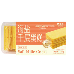 协盛隆 海盐千层蛋糕鲜糕点210g早餐下午茶咸甜风味蛋香浓郁
