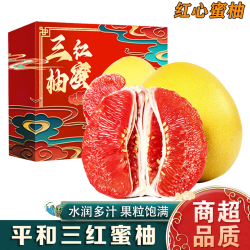 福建平和 三红柚 红心蜜柚 4.5斤装 1-2个