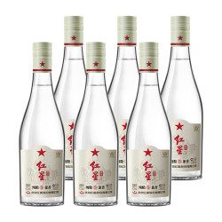 红星 二锅头白酒 纯粮兼香5 兼香型 口粮酒固态发酵 42度 500mL 6瓶