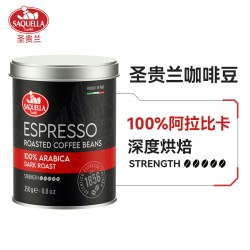 Sgl 圣贵兰 意大利进口阿拉比卡咖啡豆 250g 罐装 中度深度烘焙