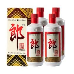 郎酒 郎牌普郎 酱香型白酒 53度 500mL 4瓶