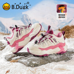 B.Duck 童鞋儿童运动鞋  米/粉(冬季加绒) 26 码脚长15.9-16.4cm