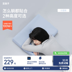 蓝盒子 小蓝枕N2记忆棉枕成人深睡枕芯护颈枕慢回弹宿舍透气浅灰 8cm