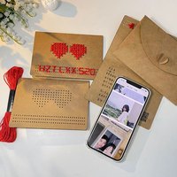diy手工情书礼物520创意贺卡刺绣七夕情人节表白送男女朋友高级感