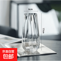 轻奢玻璃花瓶高级感摆件客厅插花透明水养鲜花专用百合玫瑰餐桌 水滴花瓶
