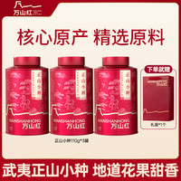 万山红 茶业正宗武夷山产区正山小种红茶罐装好茶叶蜜香110g*3自饮