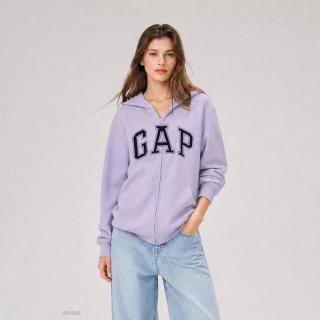 Gap 男女装2026秋季款logo刺绣宽松连帽开衫卫衣1SS623701