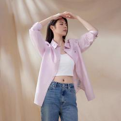 TOMMY HILFIGER 春夏男女重磅牛津纺休闲海边条纹情侣长袖衬衫外套