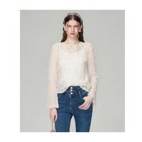 cocoon 温柔风马海毛毛衣女秋冬鸵鸟毛装饰百搭上衣