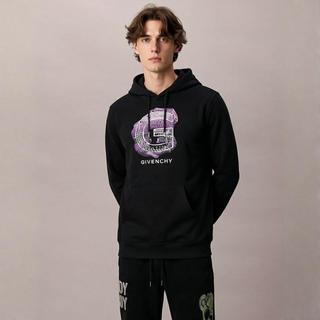 G GIVENCHY 纪梵希 LOGO连帽抽绳男士卫衣