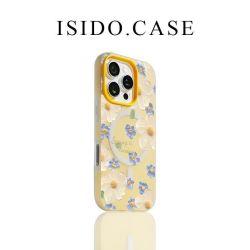 C 【裸机手感】清新蓝白油画花朵 iPhone11-17系列苹果手机壳