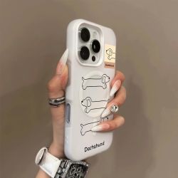 C 【裸机手感】线条腊肠狗 iPhone11-17系列苹果手机壳