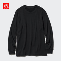 优衣库 男装HEATTECH ULTRA WARM圆领T恤长袖保暖衣秋衣内衣469983 09 黑色 3XL