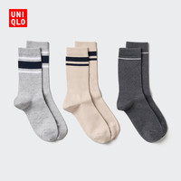 优衣库 袜子/3双装女装26春夏新款482729 487094 482729/03灰色 S /M/23~25 cm