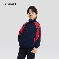 匡威 童装男童夹克2026春季新款立领撞色运动休闲外套时尚百搭宽松 藏青蓝