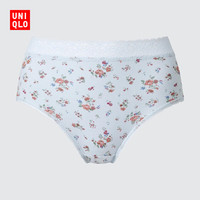 优衣库 棉质短裤/高腰/三角女装内裤487036 60 浅蓝色(此商品不支持七天无理由退换货) L