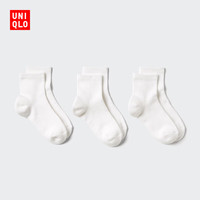 优衣库 袜子/3双装女装26春夏新款482725 487092 482725/00白色 S /M/23~25 cm