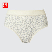 优衣库 棉质短裤/高腰/三角女装内裤487028 01 乳白色(此商品不支持七天无理由退换货) M