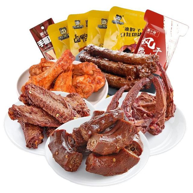 旅途零食：周黑鸭 全卤味鸭锁骨鸭翅鸭脖 甜辣味 1袋装
