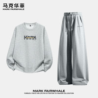 马克华菲 男士重磅圆领卫衣+弯刀阔腿卫裤 套装