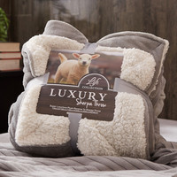 布之美 双面双层加厚羊羔绒盖毯 150*200cm 2.5斤