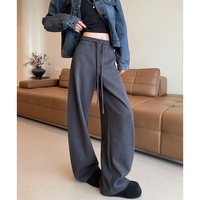 寻笙记 加厚高腰 米白色 女士休闲裤