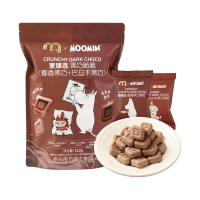 PLUS会员：麦臻选 Moomin黑巧脆脆 椰香巴旦木口味 143g 巧克力