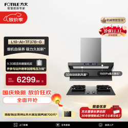 方太 L10-AI TF37B-G灰色联动烟灶套装 智慧洗32风量油烟机 5.2kW火力70%热效灰色
