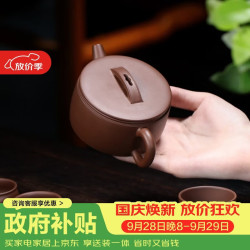 藏壶天下 宜兴紫砂壶纯手工茶壶老紫泥汉瓦壶紫砂茶具套装 汉瓦套装 190ml