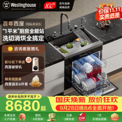 西屋电气 西屋集成水槽洗碗机家用双层嵌入式碗柜14套洗碗机一体机 JCX-S9L-750 S9L-750mm洗杯器大水槽洗碗机
