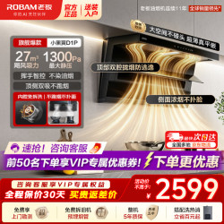 老板 小黑翼D1P顶侧双吸油烟机灶具套装 变频27风量抽油烟机燃气灶家用大