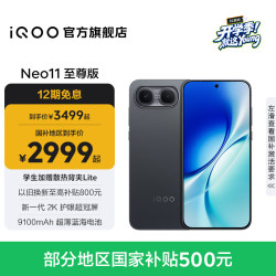 vivo iQOO Neo11至尊版 手机 12GB+256GB 疾影黑