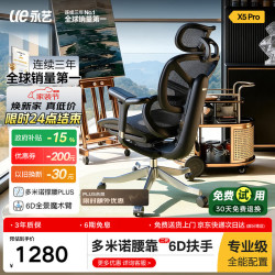 永艺 X5Pro撑腰椅人体工学椅电脑椅子护腰可躺人工力学座椅电竞办公椅 X5pro黑色 6D扶手 植绒网