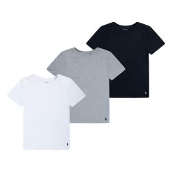 拉夫劳伦 POLO RALPH LAUREN 男童多件装 T 恤汗衫 黑色/灰色 3 件装