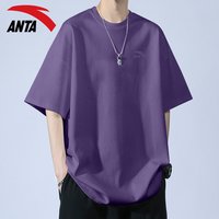 移动端：安踏 紫色短袖男T恤2026官网旗舰夏季青少年休闲半袖潮流上衣运动T