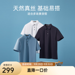 雅戈尔 夏季男士POLO衫商务休闲可机洗翻领 VSZS533111FCA藏青 L