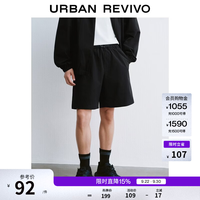 UR UR2026夏季新款男装休闲运动机能扣带直筒短裤UUY660018 黑色 29
