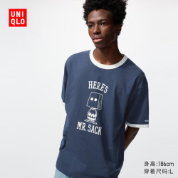 优衣库 PEANUTS UT/短袖T恤男装女装印花485059 69 藏青色 XS