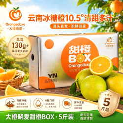大橙晓爱 云南蜜润橙 单果130g+ 5斤装