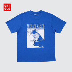 优衣库 蓝色禁区UT/短袖T恤男装女装印花T恤487922 67 海蓝色 3XL